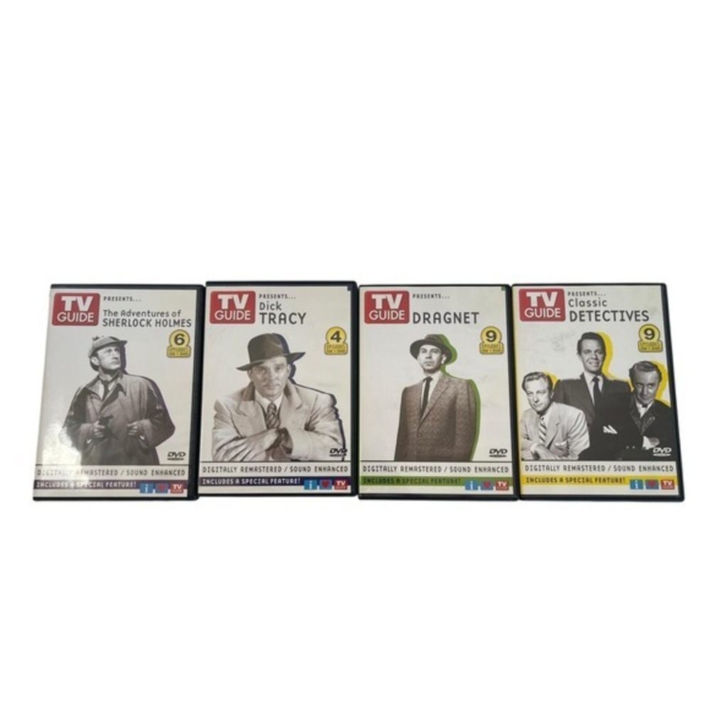 Master Crime Solvers 4 DVD Box Set Sherlock Holmes, Dick Tracy TV Guide Presents